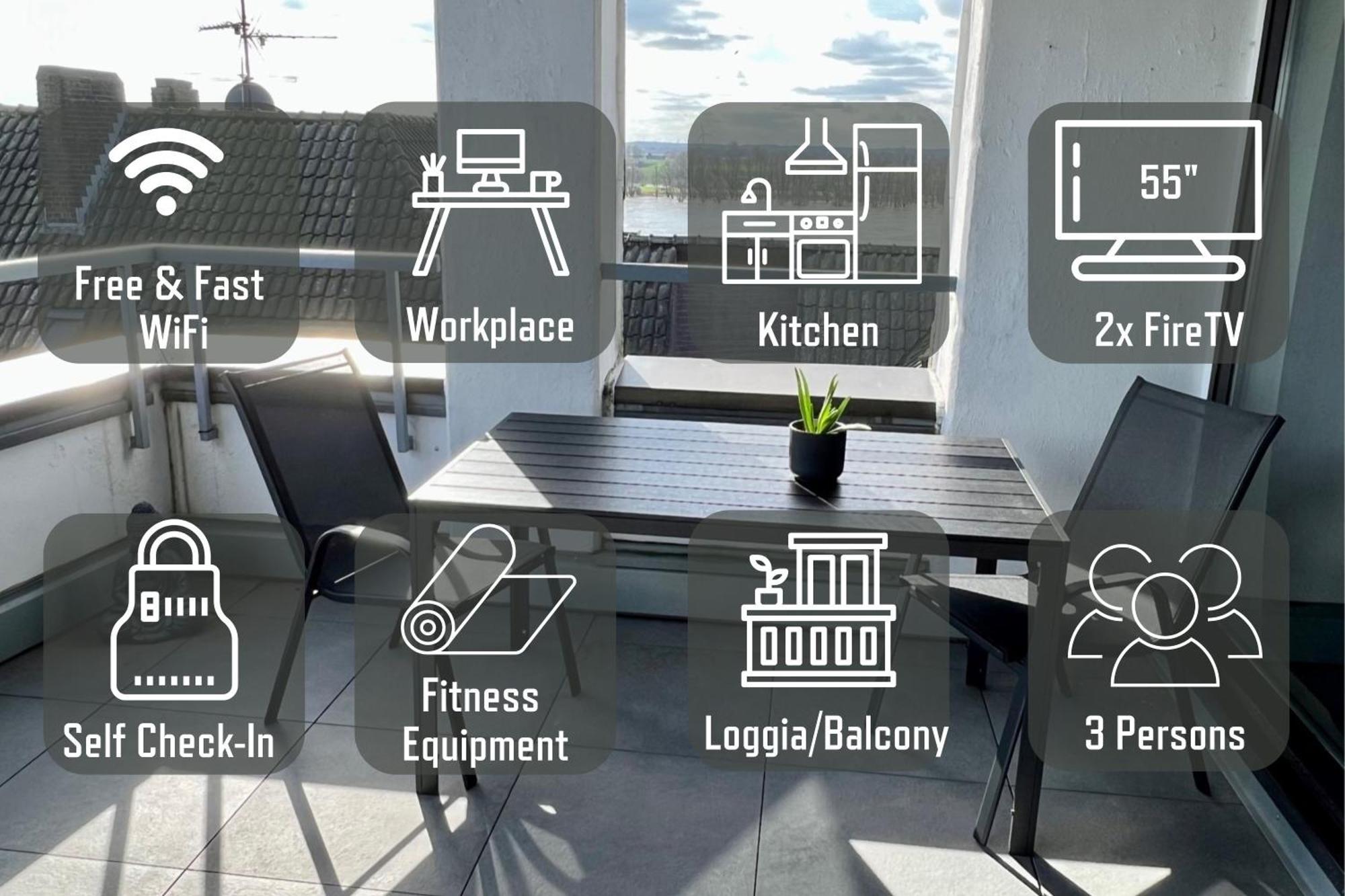 Piso Superior - Exklusives Apartment An Der Promenade Mit Rheinsicht & Loggia Emmerich Eksteriør bilde